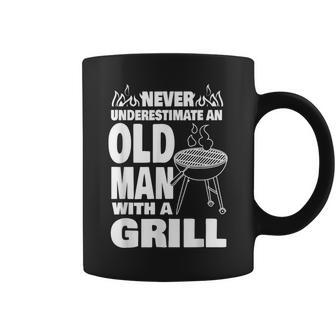 Never Underestimate An Old Man With A Bbq Grill Dad Coffee Mug - Thegiftio UK