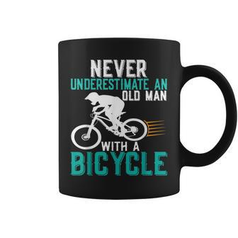 Never Underestimate An Old Man With A Bicycle Cycling Lover Coffee Mug - Thegiftio UK
