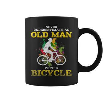 Never Underestimate An Old Man With A Bicycle T- Coffee Mug - Seseable