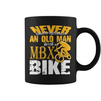 Never Underestimate An Old Man Bmx Bike Freestyle Racing Coffee Mug - Seseable