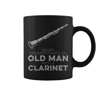 Never Underestimate An Old Man With A Clarinet Humor Coffee Mug | Mazezy