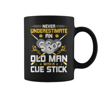 Never Underestimate An Old Man With A Cue Stick Pool Coffee Mug - Thegiftio UK