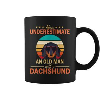 Never Underestimate An Old Man With A Dachshund Dogs Father Coffee Mug - Thegiftio UK