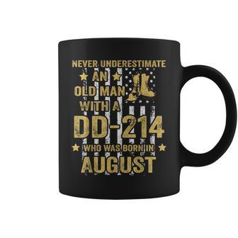 Never Underestimate An Old Man With A Dd-214 August Birthday Coffee Mug - Seseable