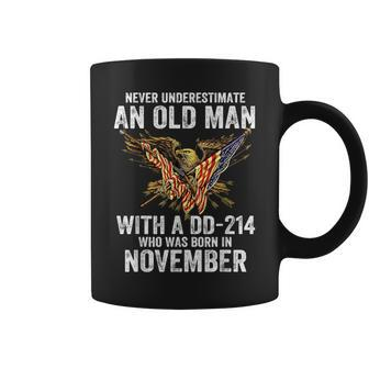 Never Underestimate An Old Man With A Dd-214 Born November Coffee Mug | Mazezy