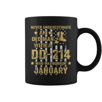 Never Underestimate An Old Man With A Dd-214 January Coffee Mug - Seseable