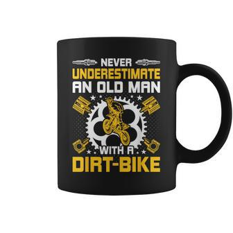 Never Underestimate Old Man With Dirt-Bike Coffee Mug - Monsterry