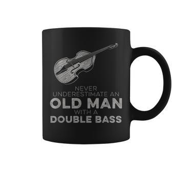 Never Underestimate An Old Man With A Double Bass Novelty Coffee Mug | Mazezy