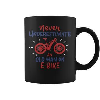 Never Underestimate An Old Man On An E Bike Coffee Mug - Thegiftio UK
