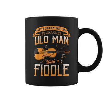 Never Underestimate An Old Man With A Fiddle Musical Coffee Mug - Thegiftio UK