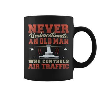 Never Underestimate An Old Man Air Traffic Controller Coffee Mug - Thegiftio UK