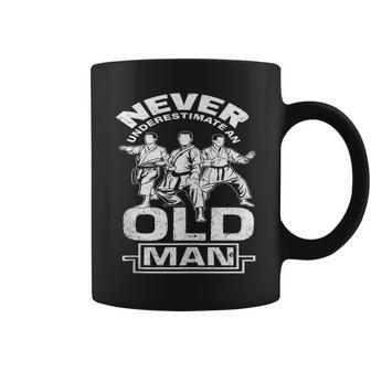 Never Underestimate An Old Man Karate Pensioner Coffee Mug - Thegiftio UK