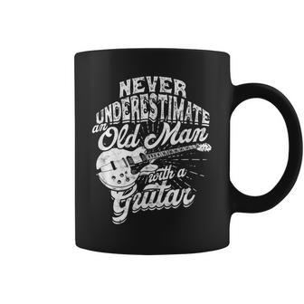 Never Underestimate An Old Man With A Guitar Instruments Coffee Mug | Mazezy
