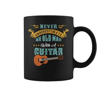 Never Underestimate An Old Man With A Guitar Love Guitar Coffee Mug - Thegiftio UK