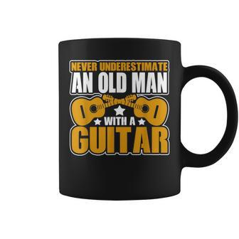 Never Underestimate An Old Man With A Guitar Novelty Coffee Mug - Seseable