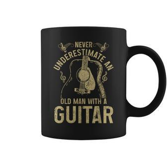 Never Underestimate An Old Man With A Guitar Player Coffee Mug - Seseable