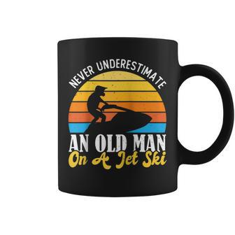 Never Underestimate An Old Man On A Jet Ski Jetski Squad Coffee Mug - Seseable