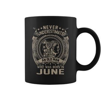 Never Underestimate An Old Man Who June Vikingg Coffee Mug | Mazezy