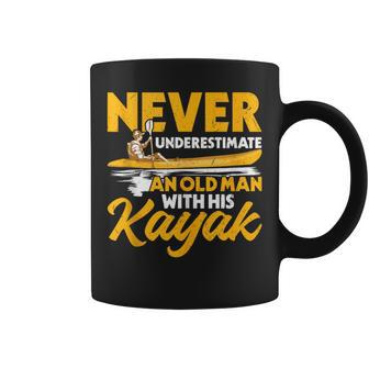 Never Underestimate An Old Man With His Kayak Kayaking Coffee Mug - Thegiftio UK