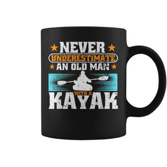Never Underestimate An Old Man With A Kayak Water Sports Coffee Mug - Thegiftio UK