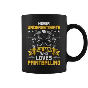 Never Underestimate An Old Man Who Loves Paintballing Coffee Mug - Thegiftio UK