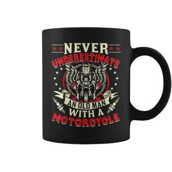 Never Underestimate An Old Man With A Motorcyle Coffee Mug - Seseable