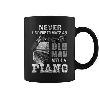 Never Underestimate An Old Man With A Piano Player Coffee Mug | Mazezy