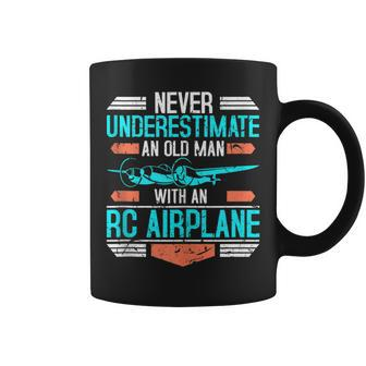 Never Underestimate An Old Man With An Rc Airplane Pilot Coffee Mug - Thegiftio UK