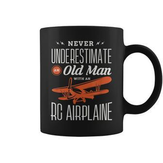 Never Underestimate An Old Man With An Rc Airplane Rc Planes Coffee Mug | Mazezy