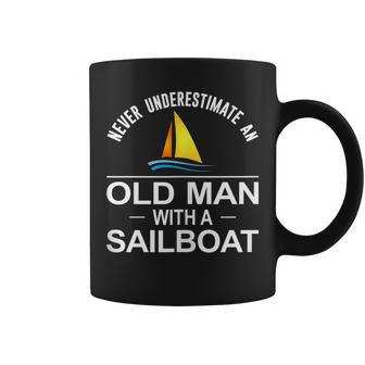 Never Underestimate An Old Man With A Sailboat Coffee Mug | Mazezy