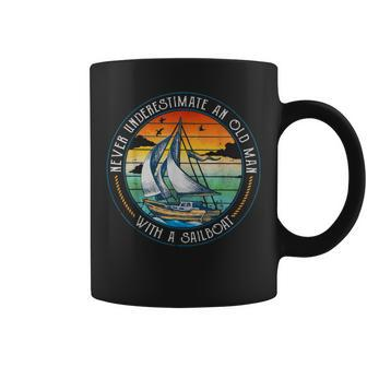 Never Underestimate An Old Man With A Sailboat Sailing Coffee Mug | Mazezy