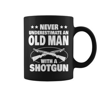 Never Underestimate An Old Man With A Shotgun Dad Coffee Mug - Thegiftio UK