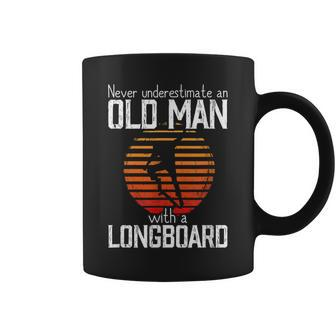Never Underestimate An Old Man With A Skateboard Skater Coffee Mug - Seseable