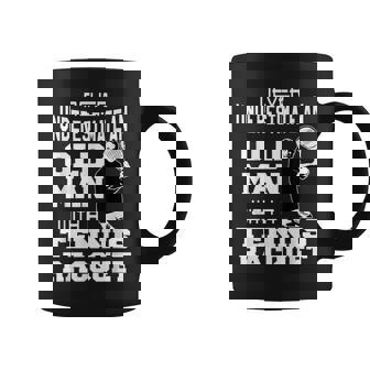Never Underestimate An Old Man With A Tennis Racquet Fun Coffee Mug - Thegiftio