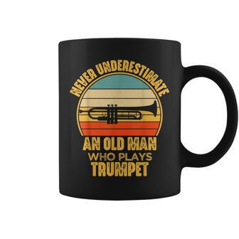 Never Underestimate An Old Man Trumpeter Who Plays Trumpet Coffee Mug | Mazezy