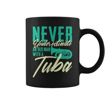 Never Underestimate An Old Man With A Tuba Musical Coffee Mug - Thegiftio UK
