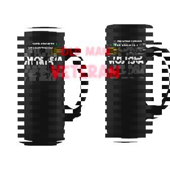 Never Underestimate An Old Man Who Is Also A Veteran Grandpa Coffee Mug - Seseable