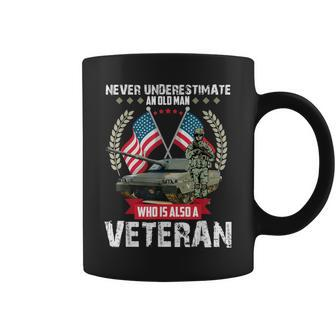Never Underestimate An Old Man Who Is Also A Veteran Lover Coffee Mug | Mazezy