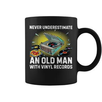 Never Underestimate An Old Man With Vinyl Records Coffee Mug | Mazezy