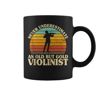 Never Underestimate An Old Violinist Violin Teacher Fiddle Coffee Mug - Monsterry AU