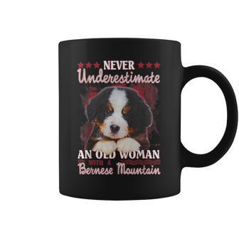 Never Underestimate An Old Woman With A Bernese Mountain Coffee Mug | Mazezy