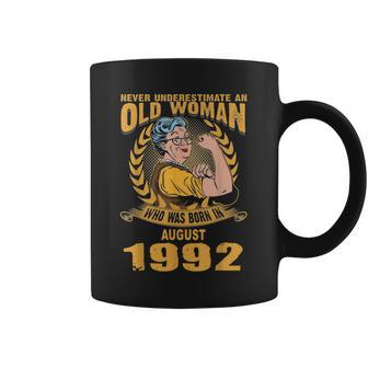Never Underestimate Old Woman Born In August 1992 Coffee Mug | Mazezy