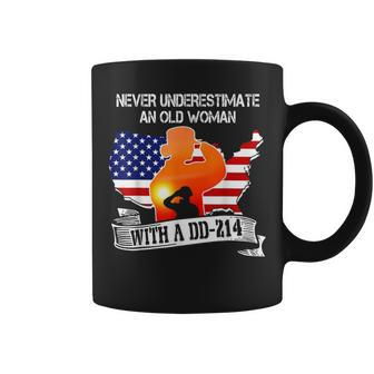 Never Underestimate An Old Woman With A Dd-214 Coffee Mug | Mazezy