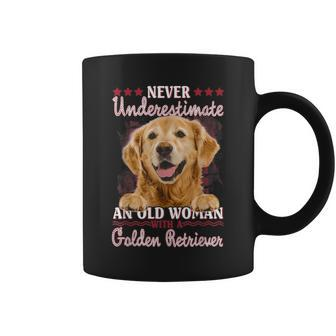 Never Underestimate An Old Woman With A Golden Retriever Coffee Mug | Mazezy