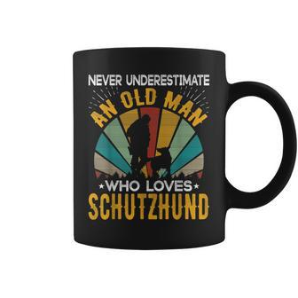 Never Underestimate An Old Woman Who Loves Schutzhund Coffee Mug - Thegiftio UK