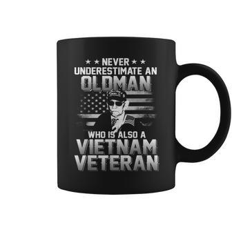 Never Underestimate An Oldman Vietnam Veteran Coffee Mug - Seseable