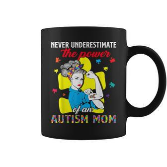 Never Underestimate The Power Of An Autism Mom Coffee Mug - Monsterry CA