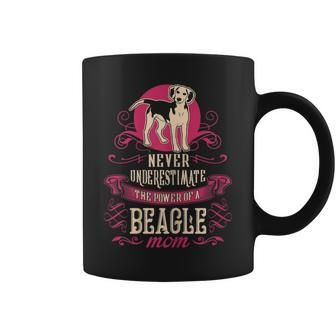 Never Underestimate Power Of Beagle Mom Coffee Mug - Seseable