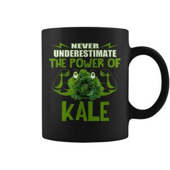 Never Underestimate The Power Of Kale Healthy Vegan T Coffee Mug - Seseable