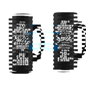 Never Underestimate The Power Of Rock Climbing Major Coffee Mug | Seseable CA